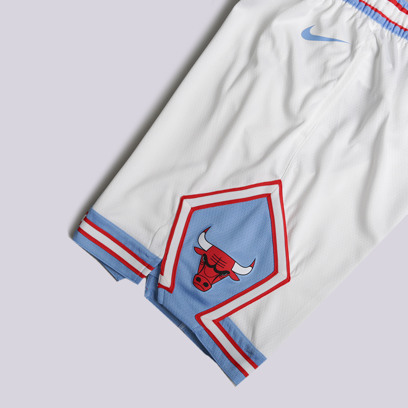 мужские белые шорты Nike Chicago Bulls City Edition Swingman NBA Shorts AJ1252-100 - цена, описание, фото 4